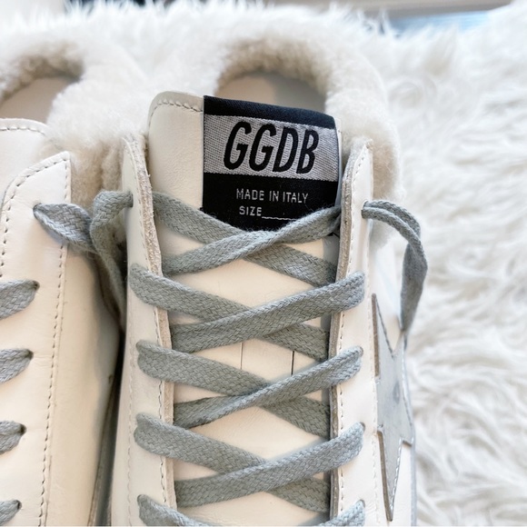 Golden Goose Superstar Sabot Shearling Sneaker White Silver Beige size 38 - Picture 5 of 15